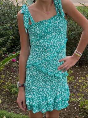 Flowers by Zoe Tween Girls smocked dress Medium